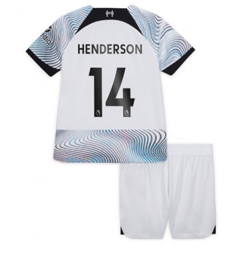 Liverpool Jordan Henderson #14 Bortedraktsett Barn 2022-23 Kortermet (+ Korte bukser)